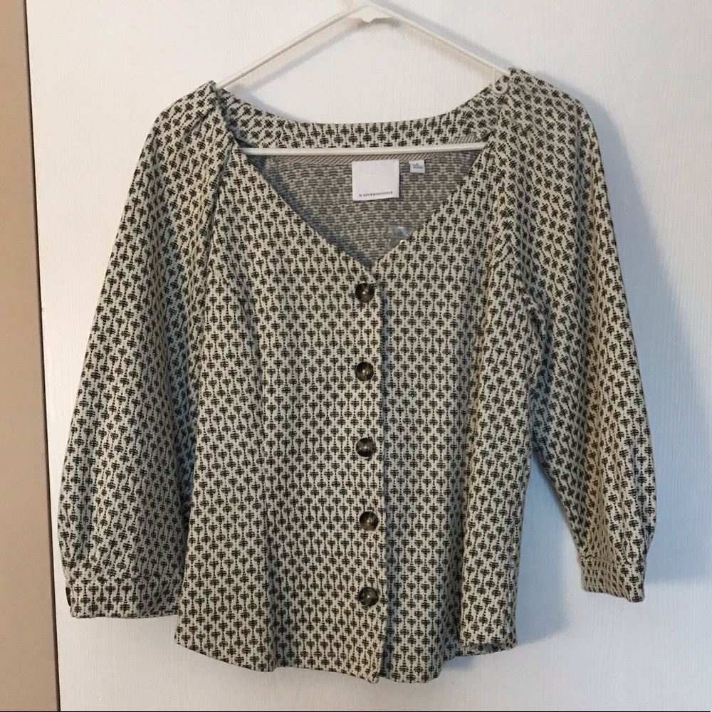 Anthropology Button Up Top Medium 💖